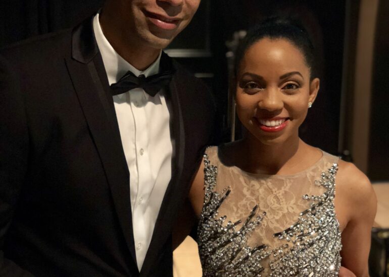 Sashani Nichole and Jason on set filming a movie scene.